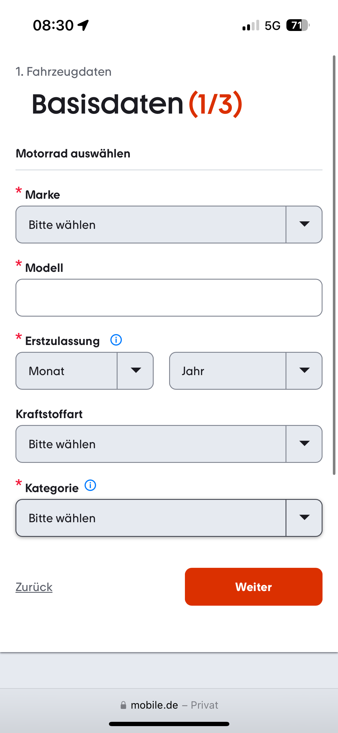 Mobile Motorrad Verkaufen