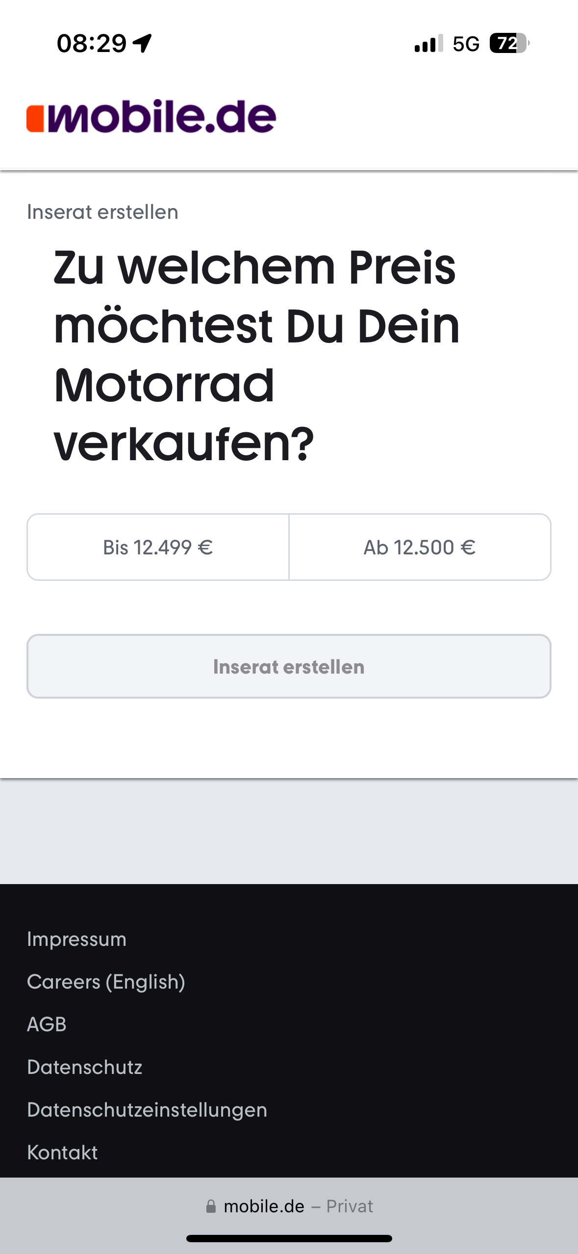 Mobile Motorrad Verkaufen