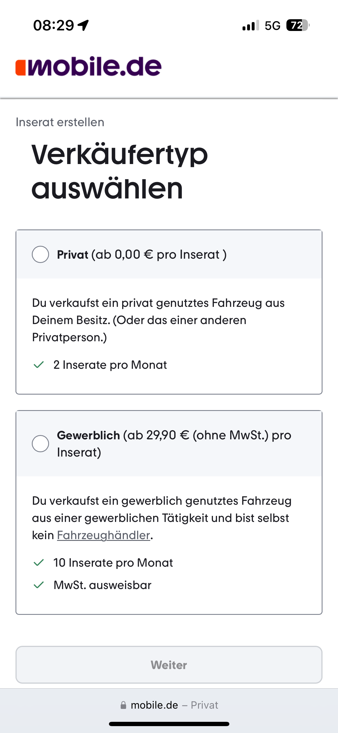 Mobile Motorrad Verkaufen